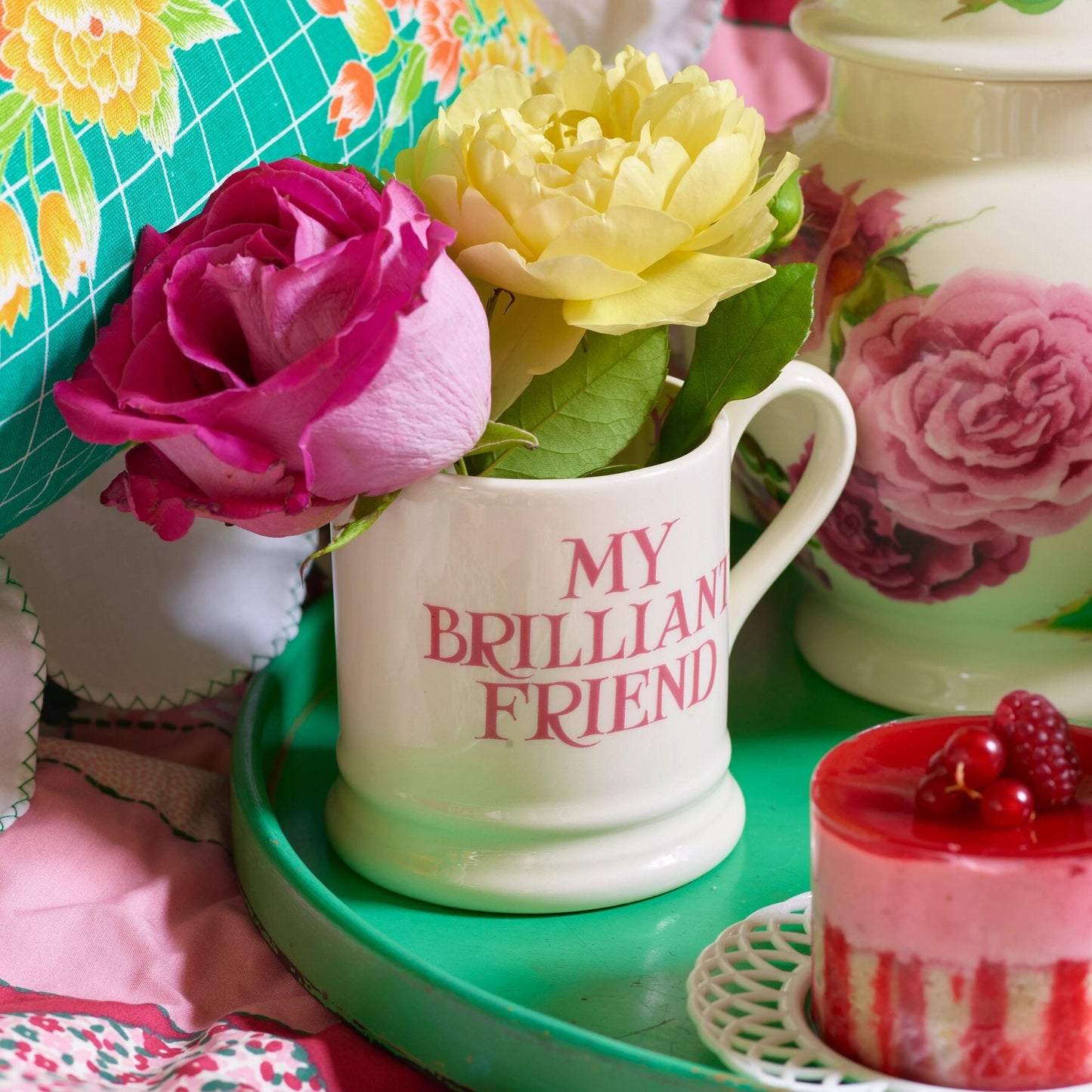 Seconds Pink Toast My Brilliant Friend 1/2 Pint Mug