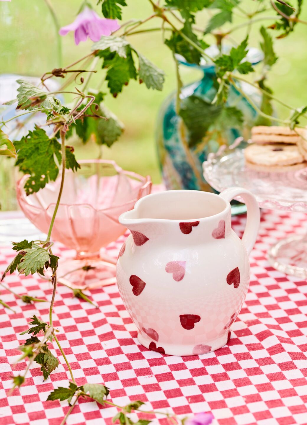 Pink Hearts 1/2 Pint Jug