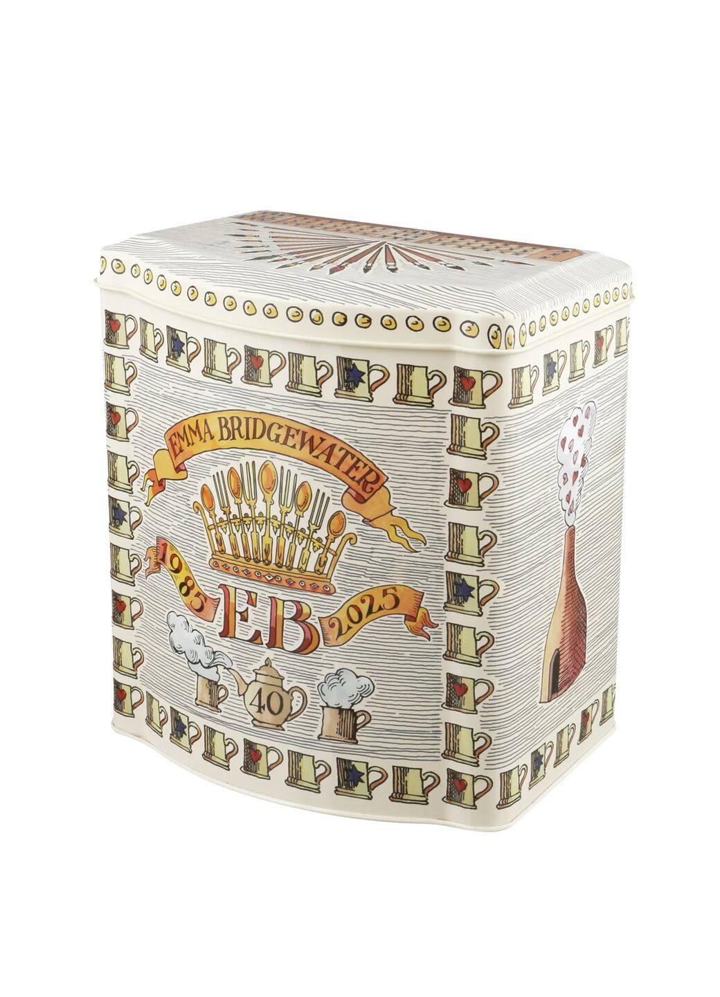 Emma Bridgewater 40 Years Bow Fronted Caddy