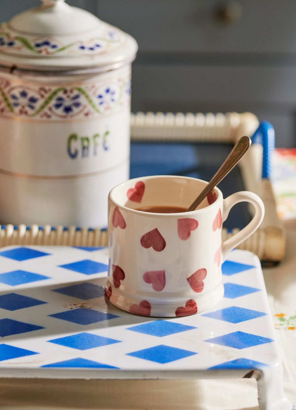 Pink Hearts Small Mug