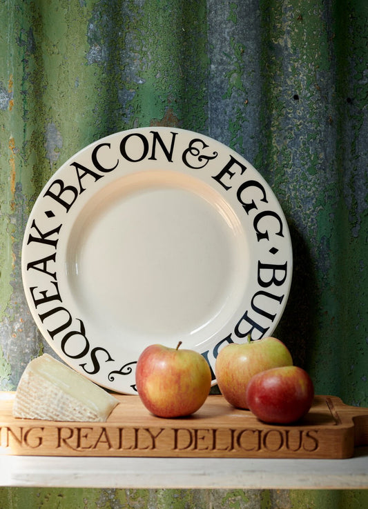 Seconds Black Toast Bacon & Eggs 10 1/2 Inch Plate
