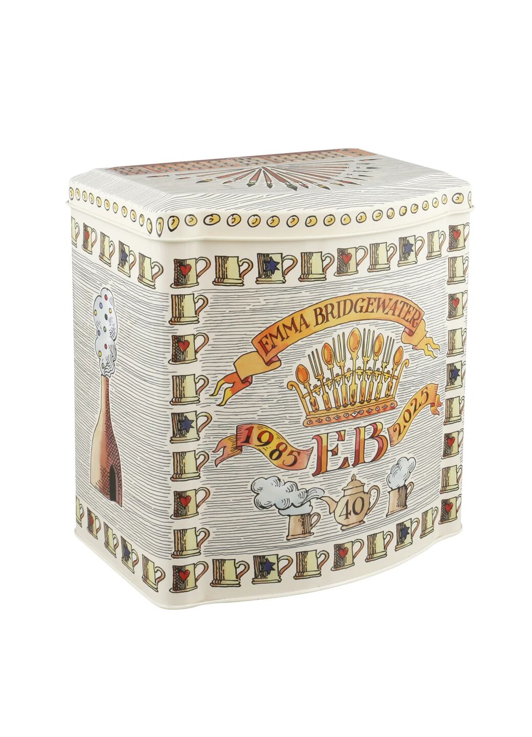 Emma Bridgewater 40 Years Bow Fronted Caddy