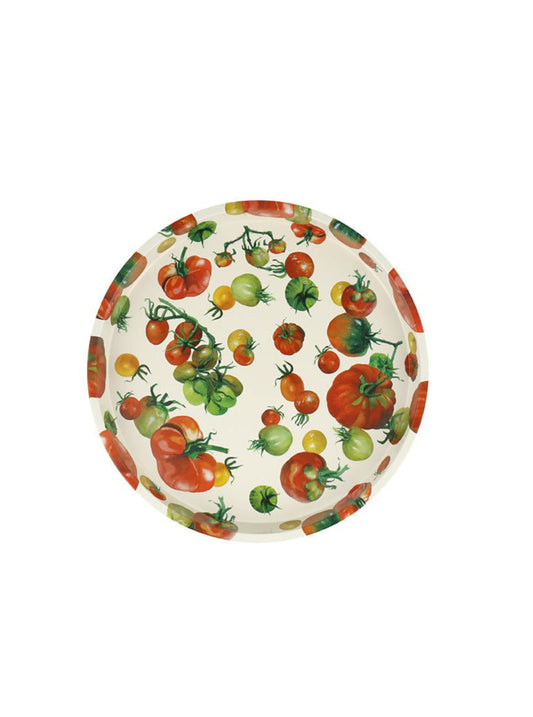 Vegetable Garden Tomatoes Round Tin Tray