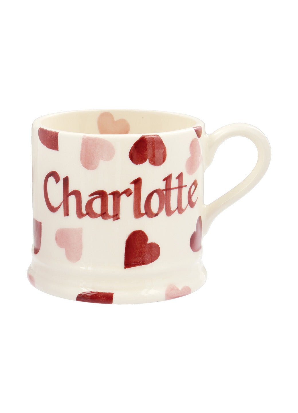 Personalised Pink Hearts Small Mug