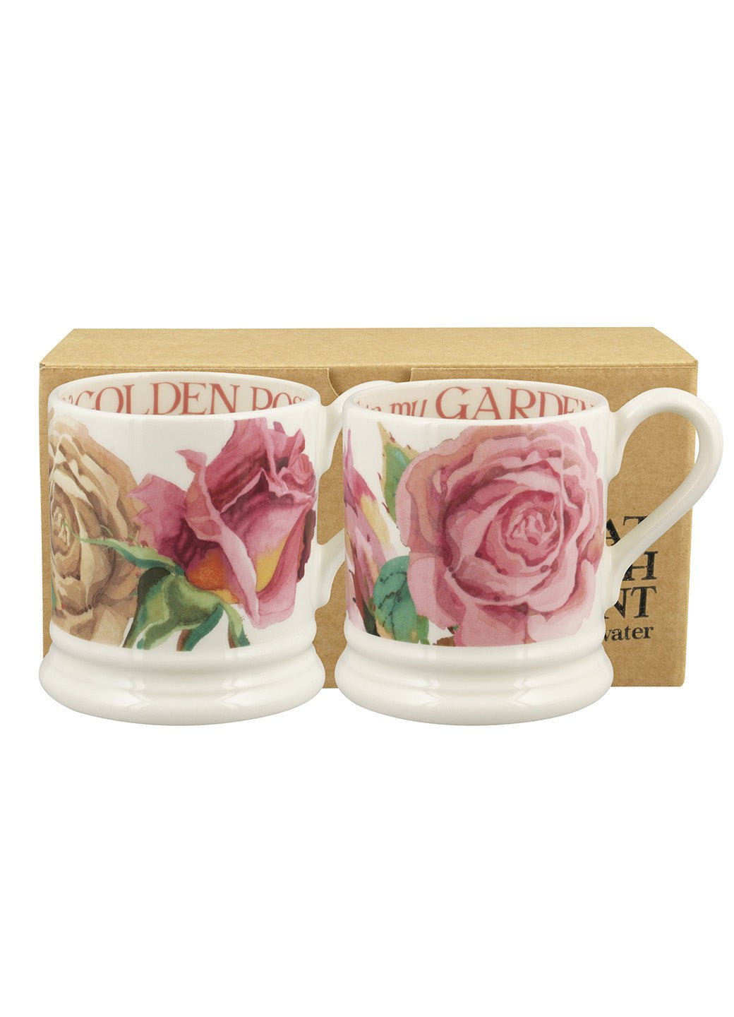 Roses Set Of 2 1/2 Pint Mugs Boxed