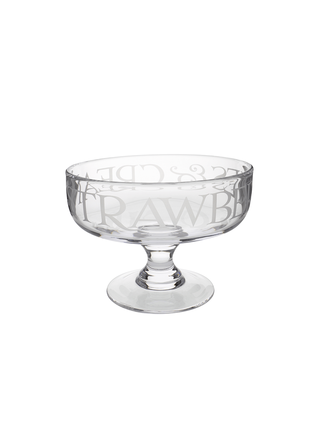 Black Toast Small Glass Trifle Bowl