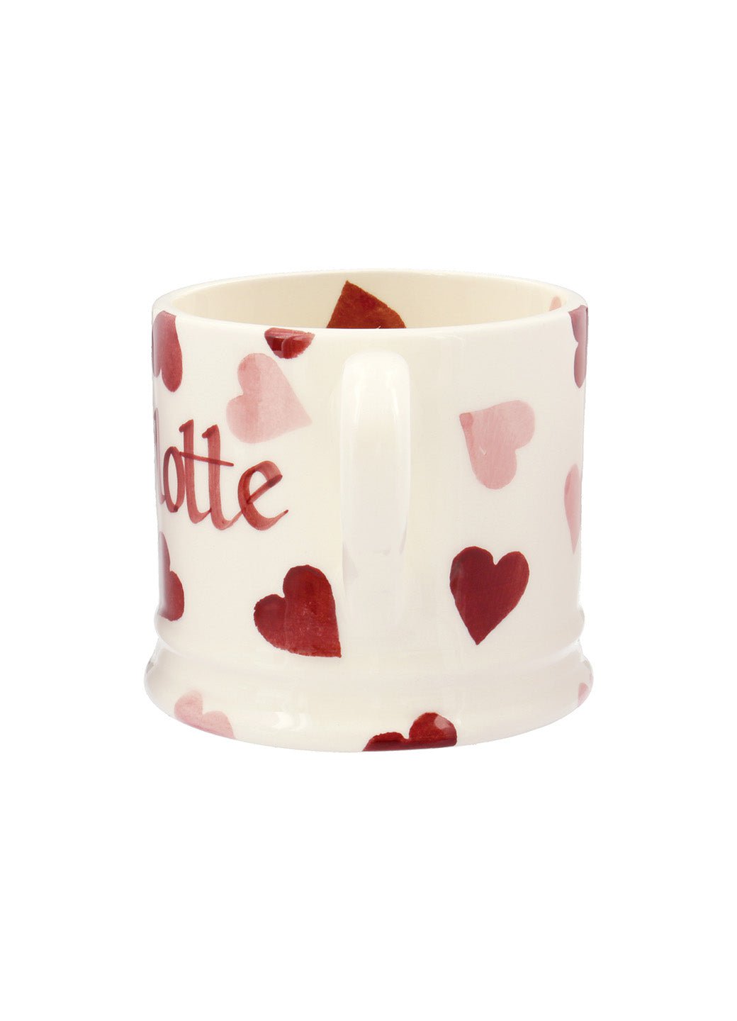 Personalised Pink Hearts Small Mug