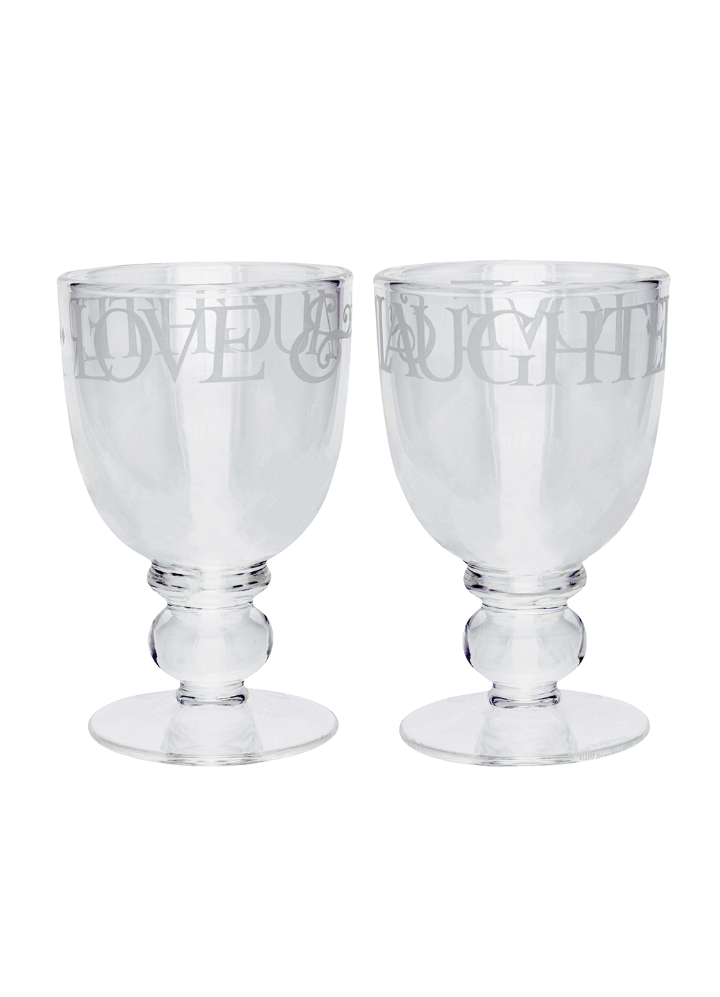 Black Toast Set Of 2 Large Wine Glass