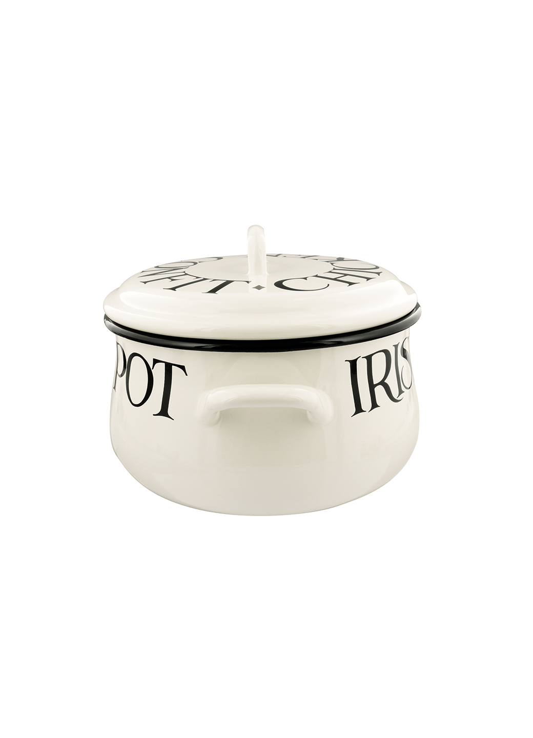 Black Toast Medium Enamel Cooking Pot