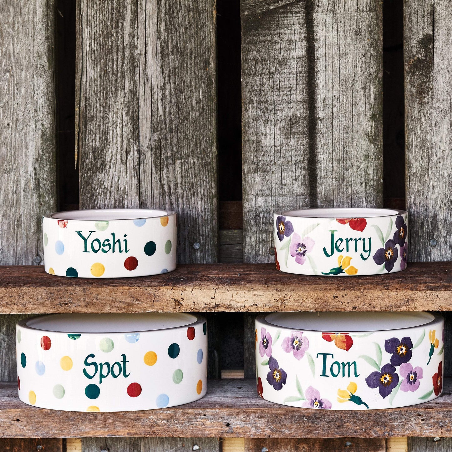 Personalised Polka Dot Small Pet Bowl