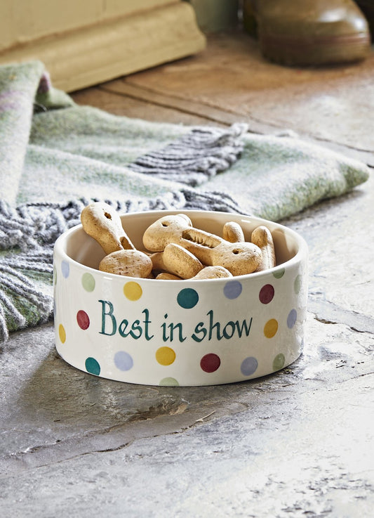 Personalised Polka Dot Large Pet Bowl