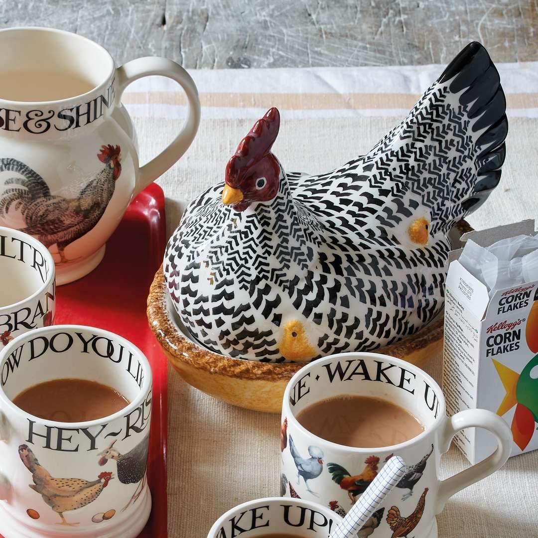 Handpainted Large Hen On Nest