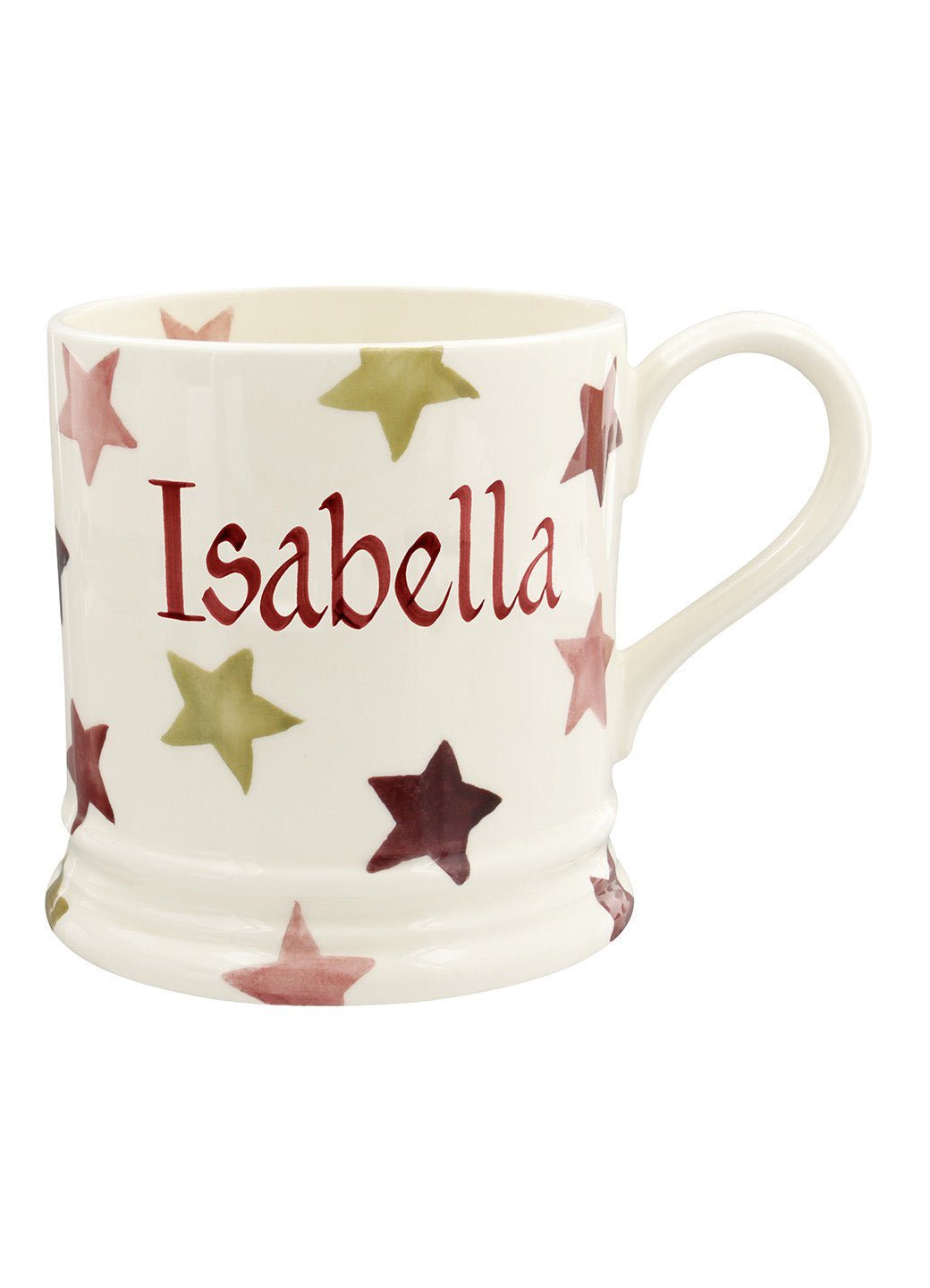 Personalised Pink & Gold Stars 1 Pint Mug