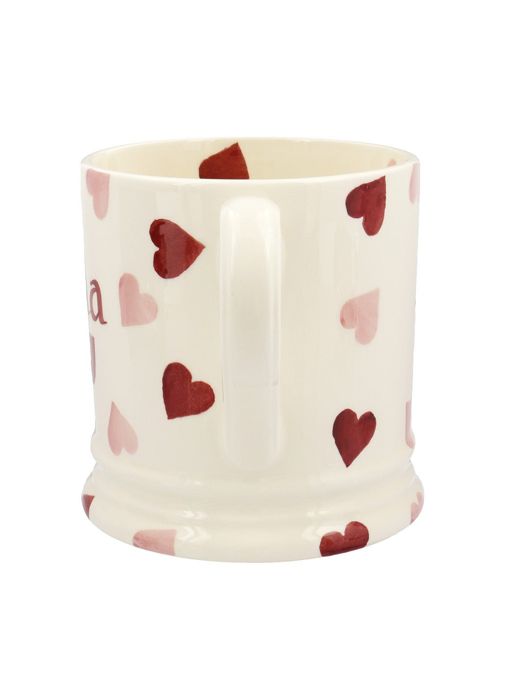 Personalised Pink Hearts 1 Pint Mug