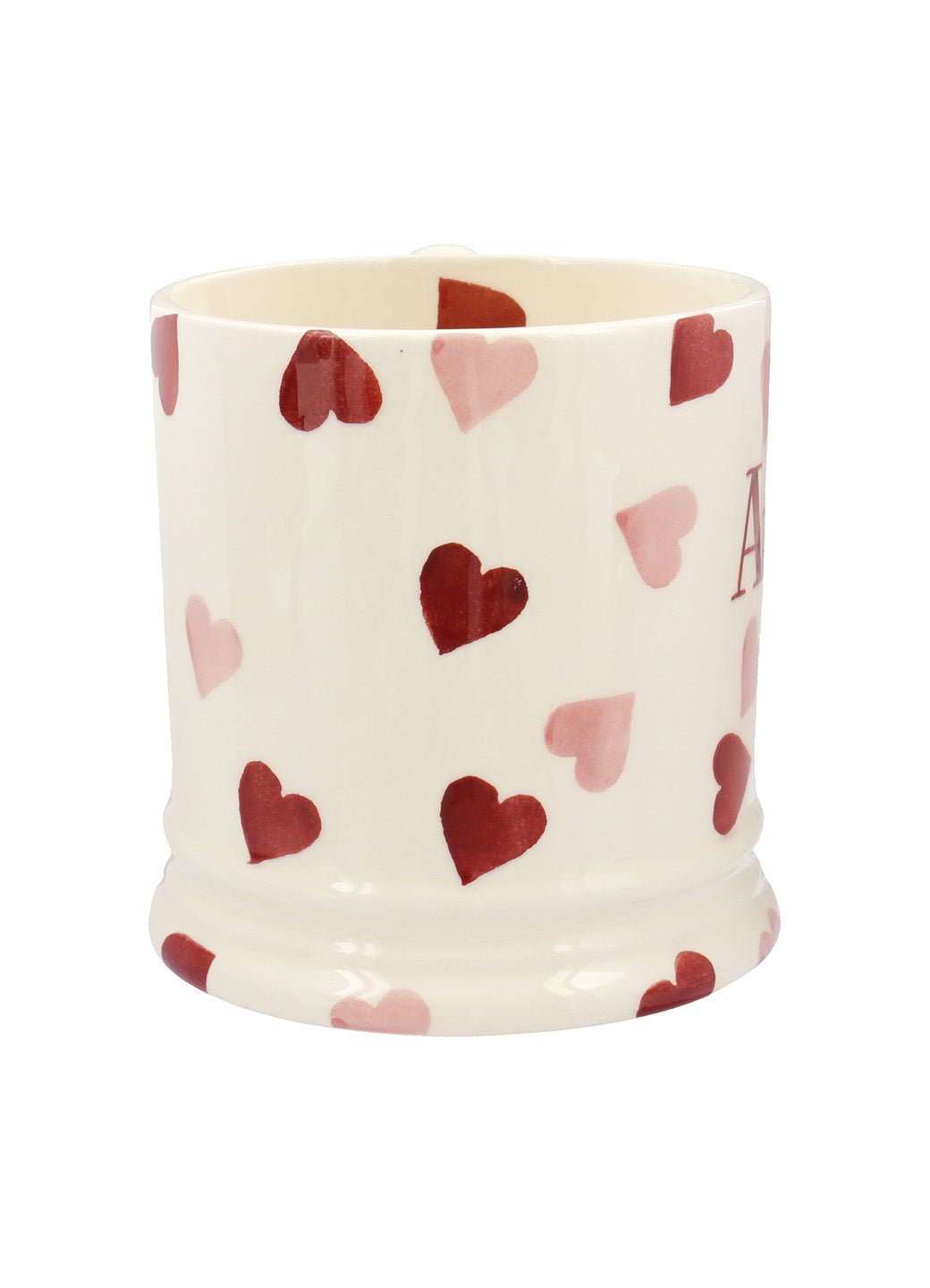 Personalised Pink Hearts 1 Pint Mug