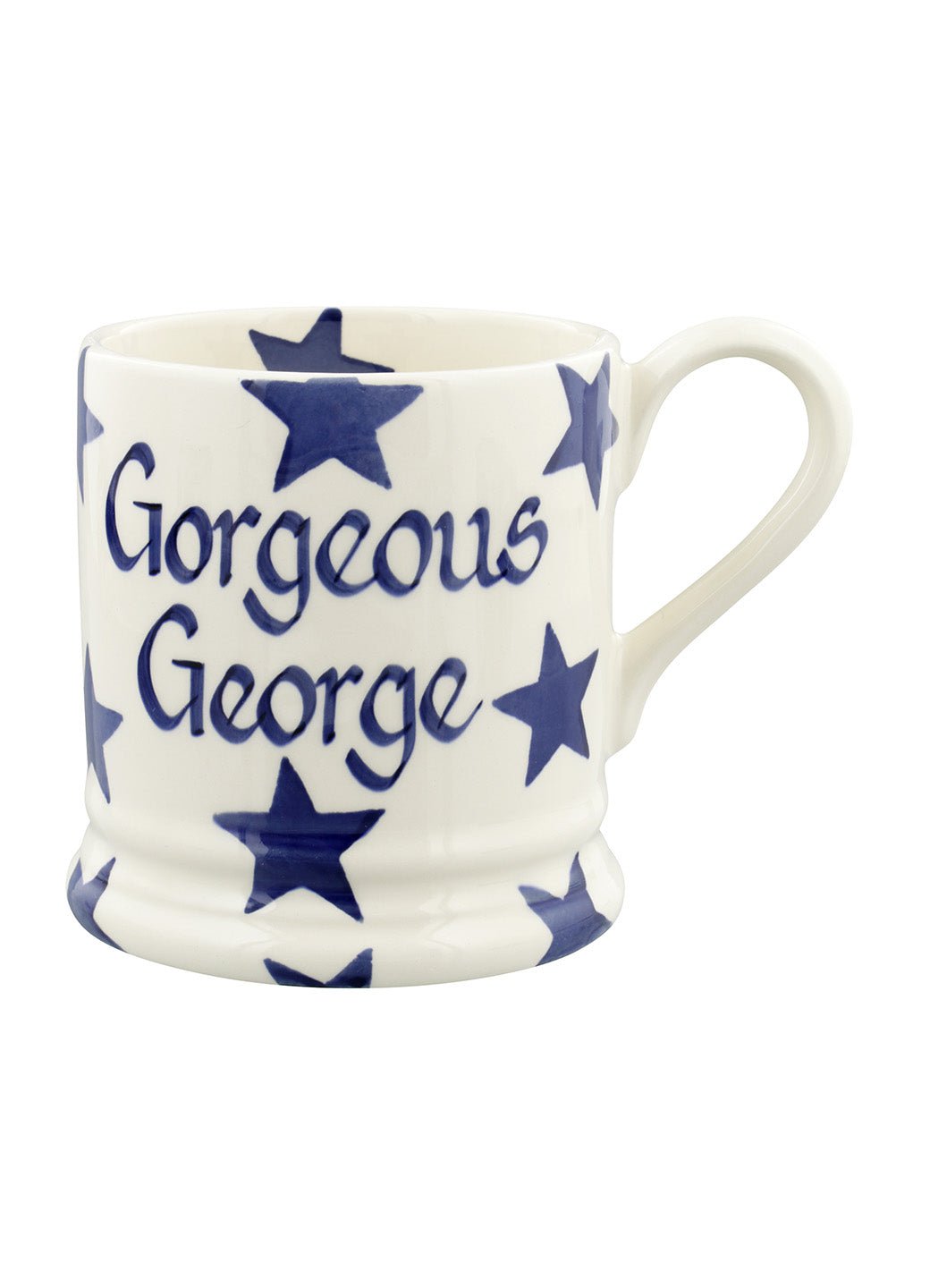 Personalised Blue Star 1/2 Pint Mug