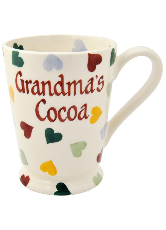 Personalised Polka Hearts Cocoa Mug