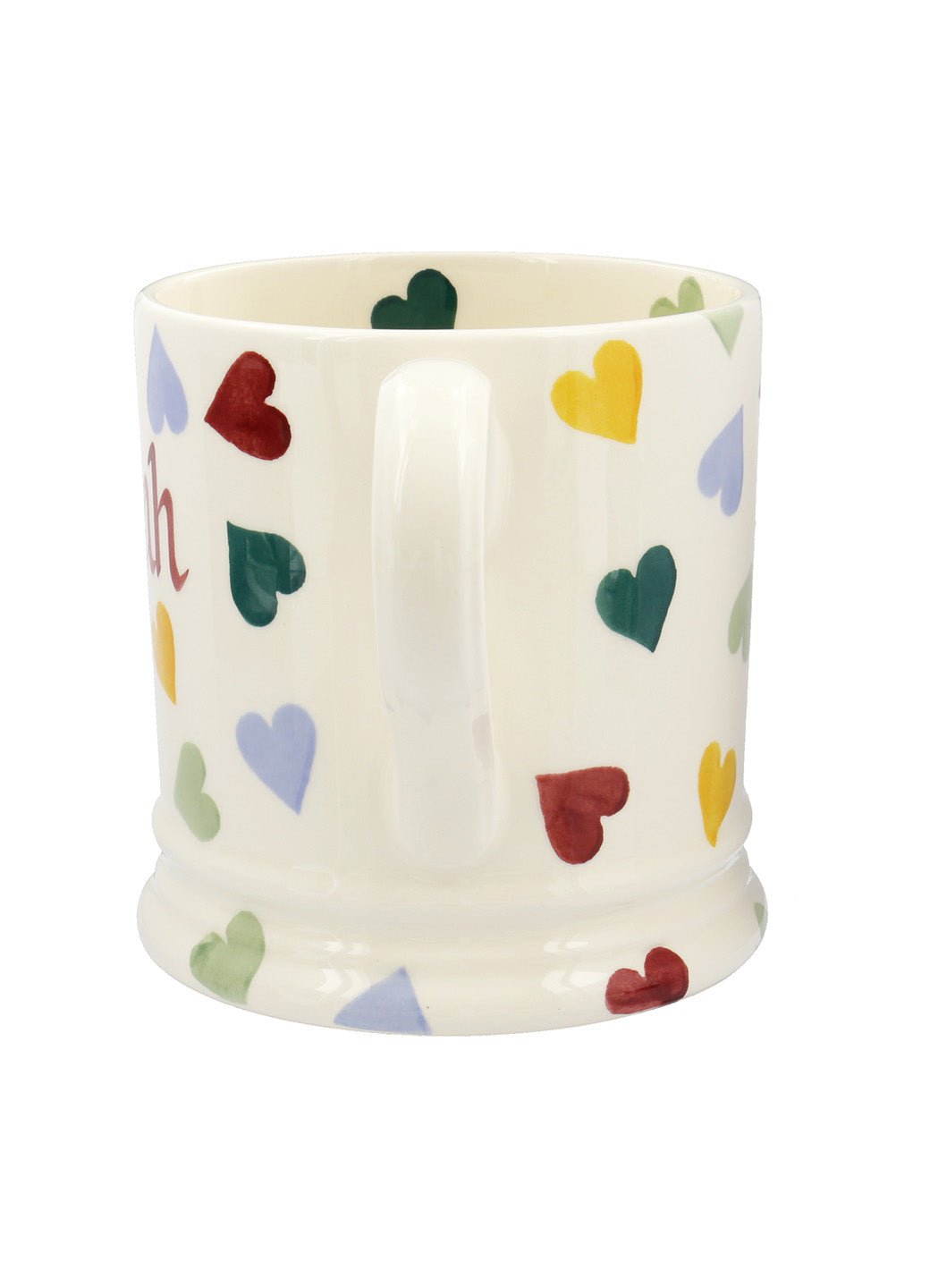 Personalised Polka Hearts 1 Pint Mug