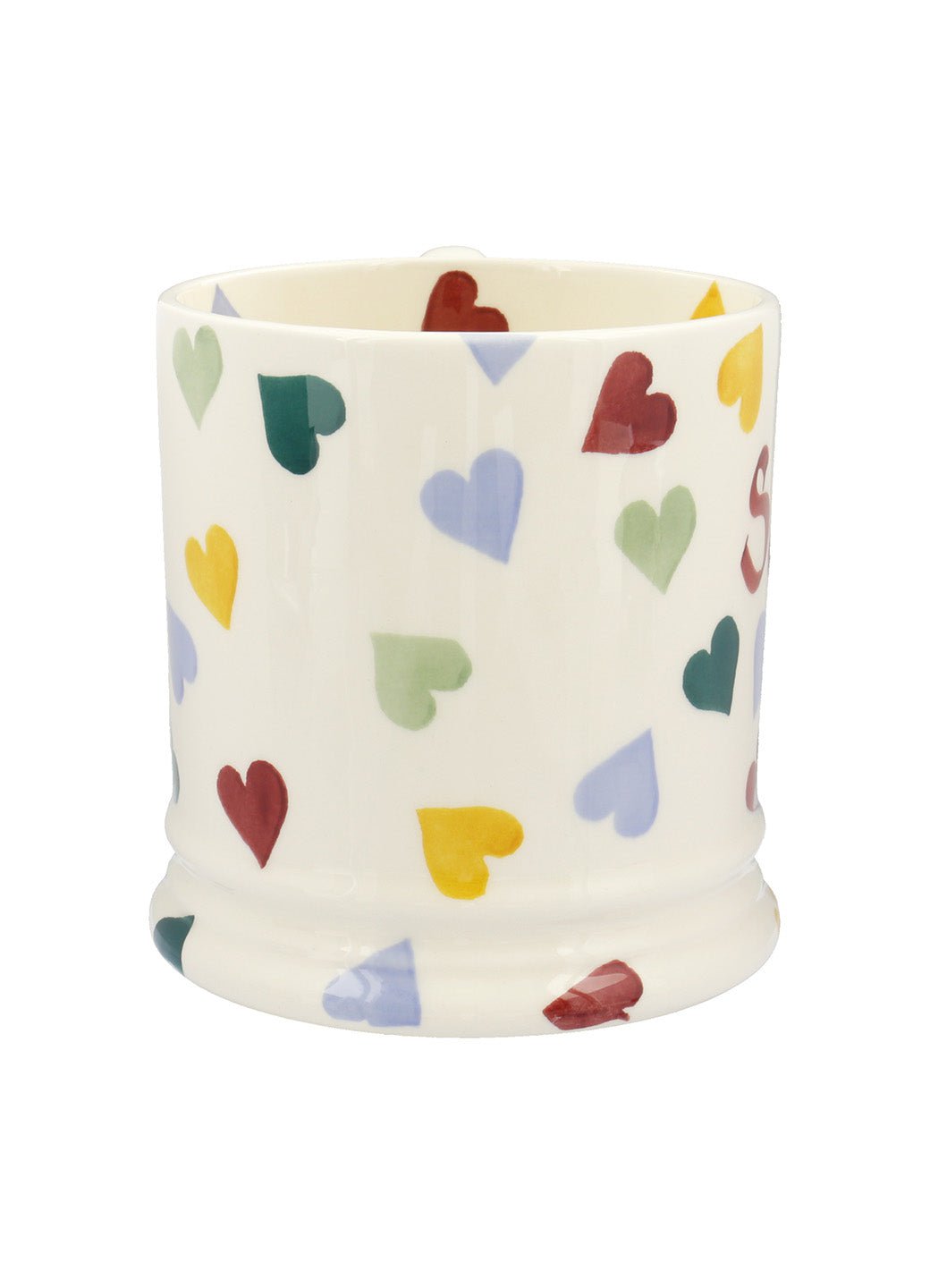 Personalised Polka Hearts 1 Pint Mug