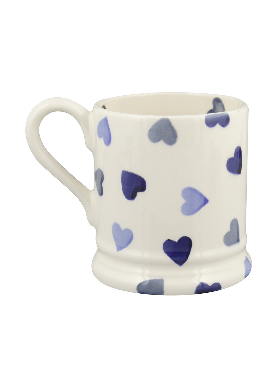 Personalised Blue Hearts 1/2 Pint Mug