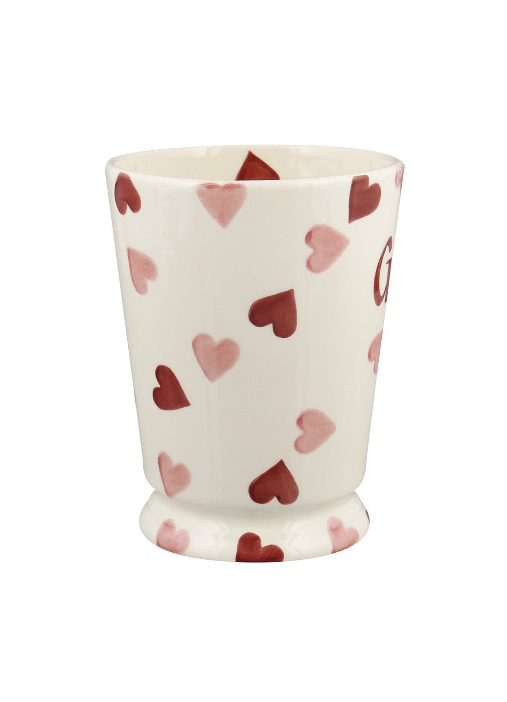 Personalised Pink Hearts Cocoa Mug