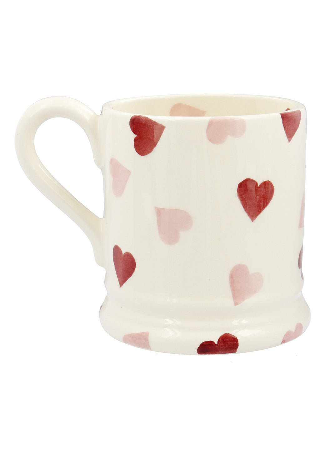 Personalised Pink Hearts 1/2 Pint Mug