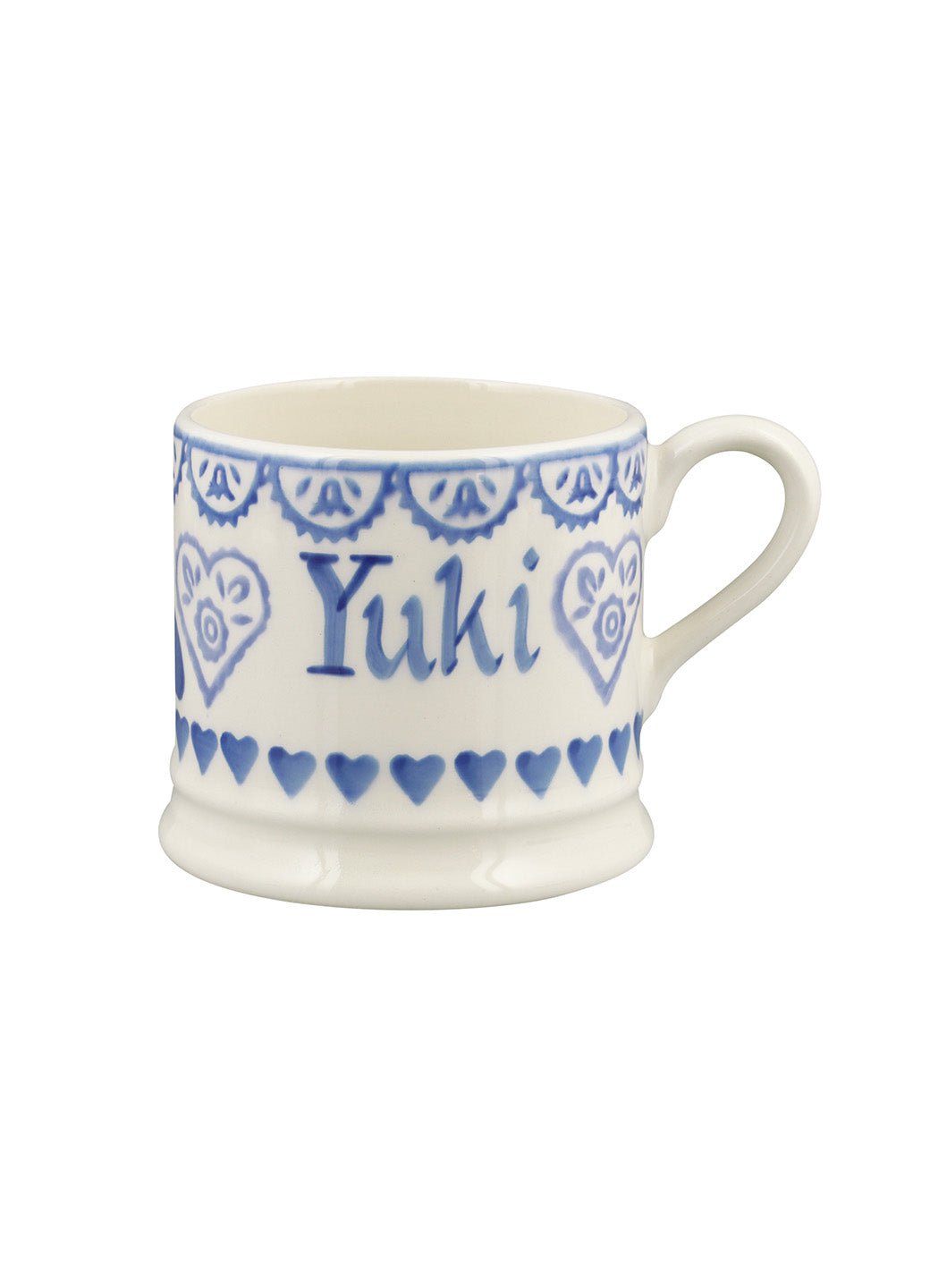 Personalised Blue Sampler Small Mug