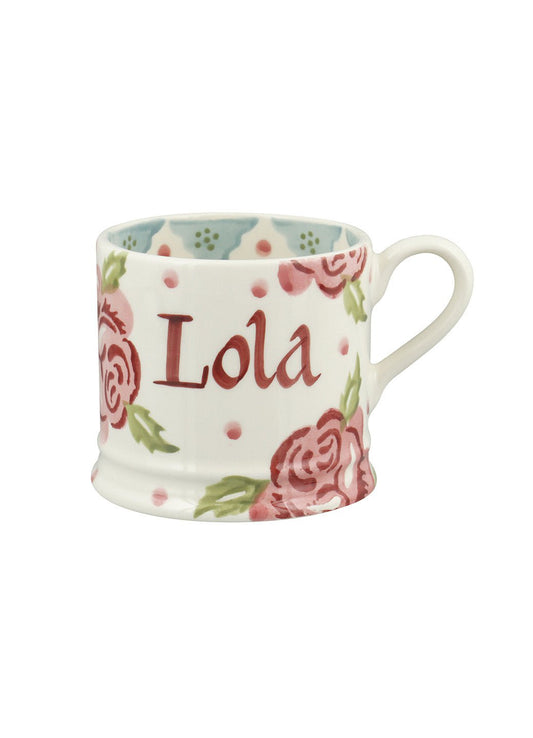 Personalised Rose & Bee Small Mug