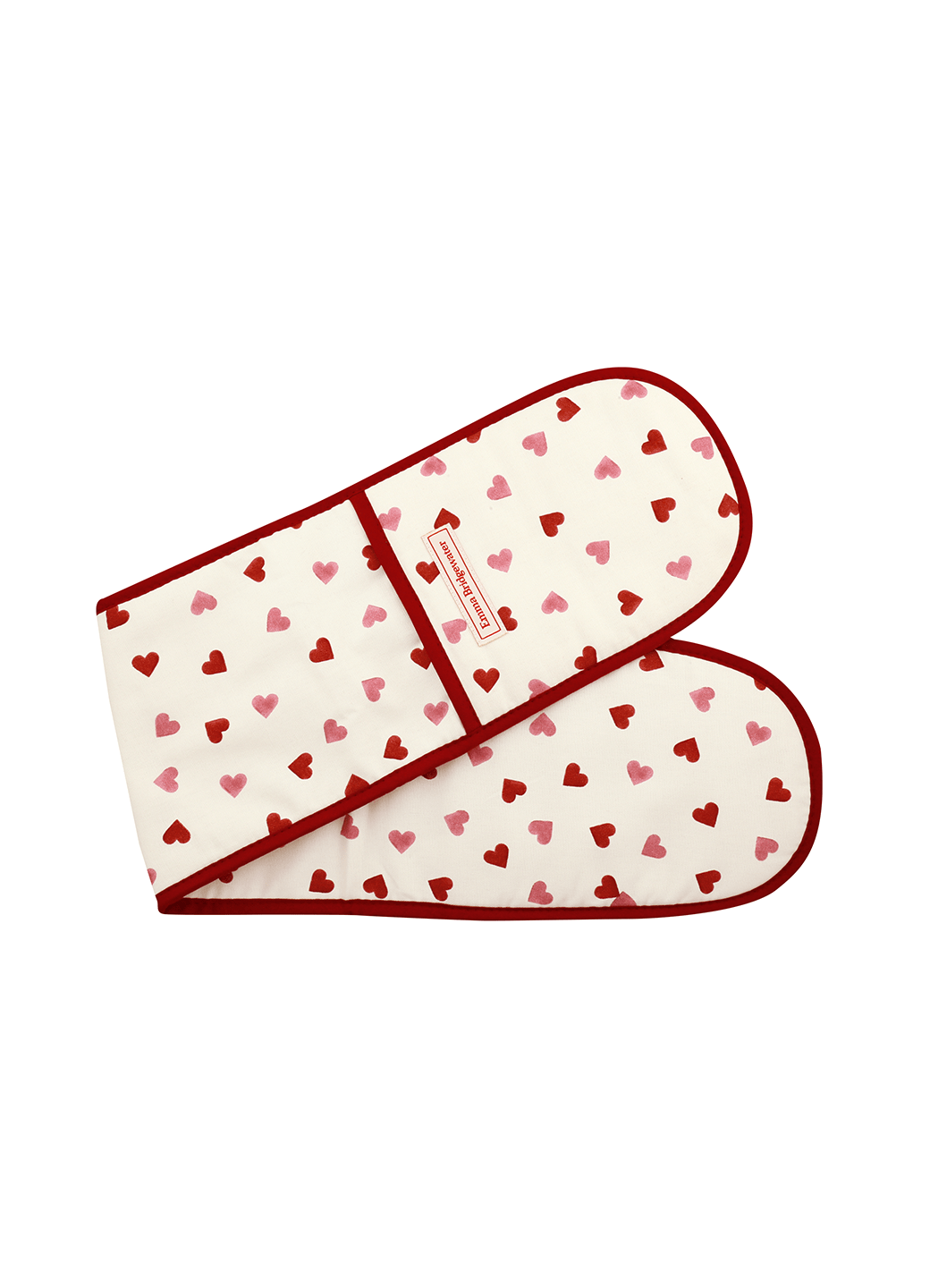 Pink Hearts Tea Towel & Double Oven Glove Set